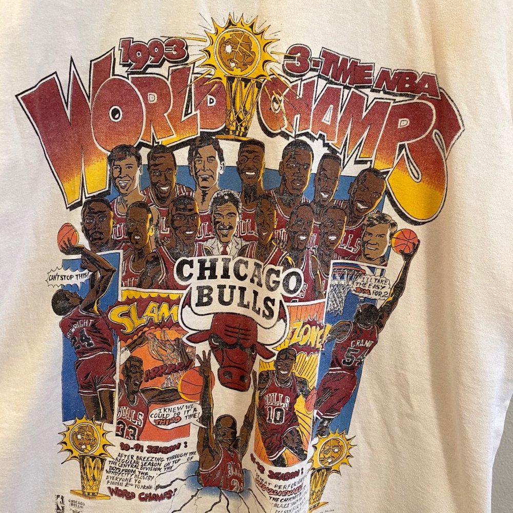 Chicago Bulls 1993 Vintage T Shirt NBA Champions